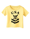 USA Military Navy Stencil Logo Infant T-Shirt-Infant T-Shirt-TooLoud-Daffodil-Yellow-06-Months-Davson Sales