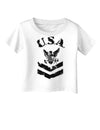 USA Military Navy Stencil Logo Infant T-Shirt-Infant T-Shirt-TooLoud-White-06-Months-Davson Sales