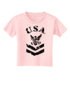 USA Military Navy Stencil Logo Toddler T-Shirt-Toddler T-Shirt-TooLoud-Light-Pink-2T-Davson Sales