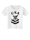 USA Military Navy Stencil Logo Toddler T-Shirt-Toddler T-Shirt-TooLoud-White-2T-Davson Sales