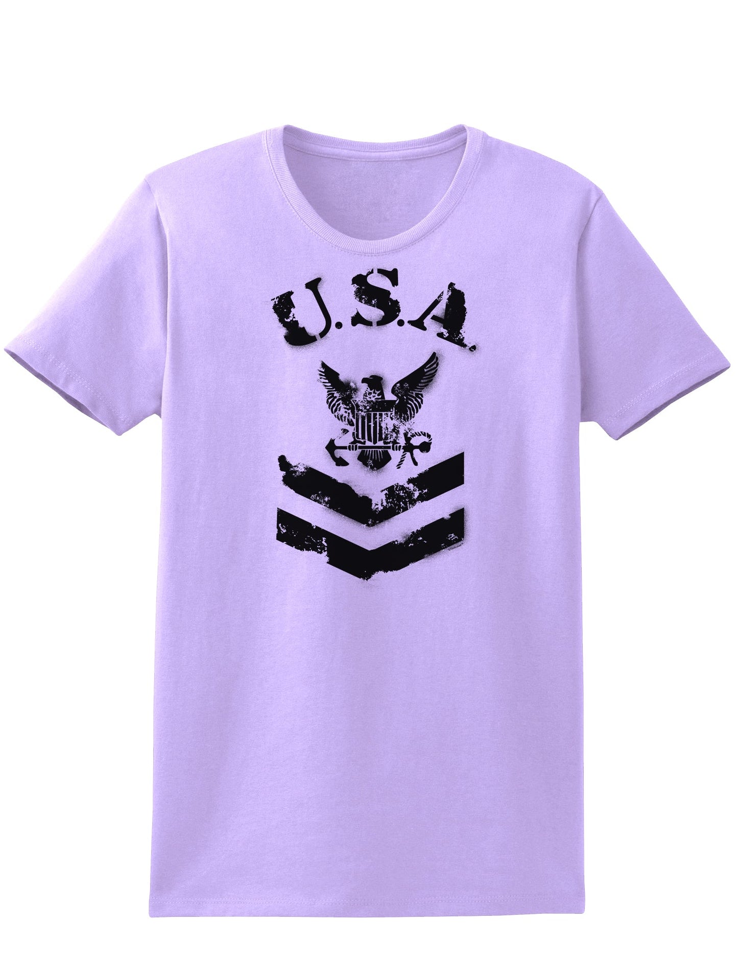 USA Military Navy Stencil Logo Womens T-Shirt-Womens T-Shirt-TooLoud-Lavender-X-Small-Davson Sales