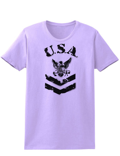 USA Military Navy Stencil Logo Womens T-Shirt-Womens T-Shirt-TooLoud-Lavender-X-Small-Davson Sales