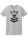 USA Military Navy Stencil Logo Womens T-Shirt-Womens T-Shirt-TooLoud-AshGray-X-Small-Davson Sales