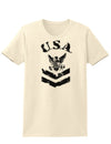 USA Military Navy Stencil Logo Womens T-Shirt-Womens T-Shirt-TooLoud-Natural-X-Small-Davson Sales