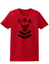 USA Military Navy Stencil Logo Womens T-Shirt-Womens T-Shirt-TooLoud-Red-X-Small-Davson Sales