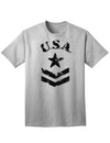 USA Military Star Stencil Logo Adult T-Shirt - A Patriotic Apparel Choice for Discerning Individuals-Mens T-shirts-TooLoud-AshGray-Small-Davson Sales