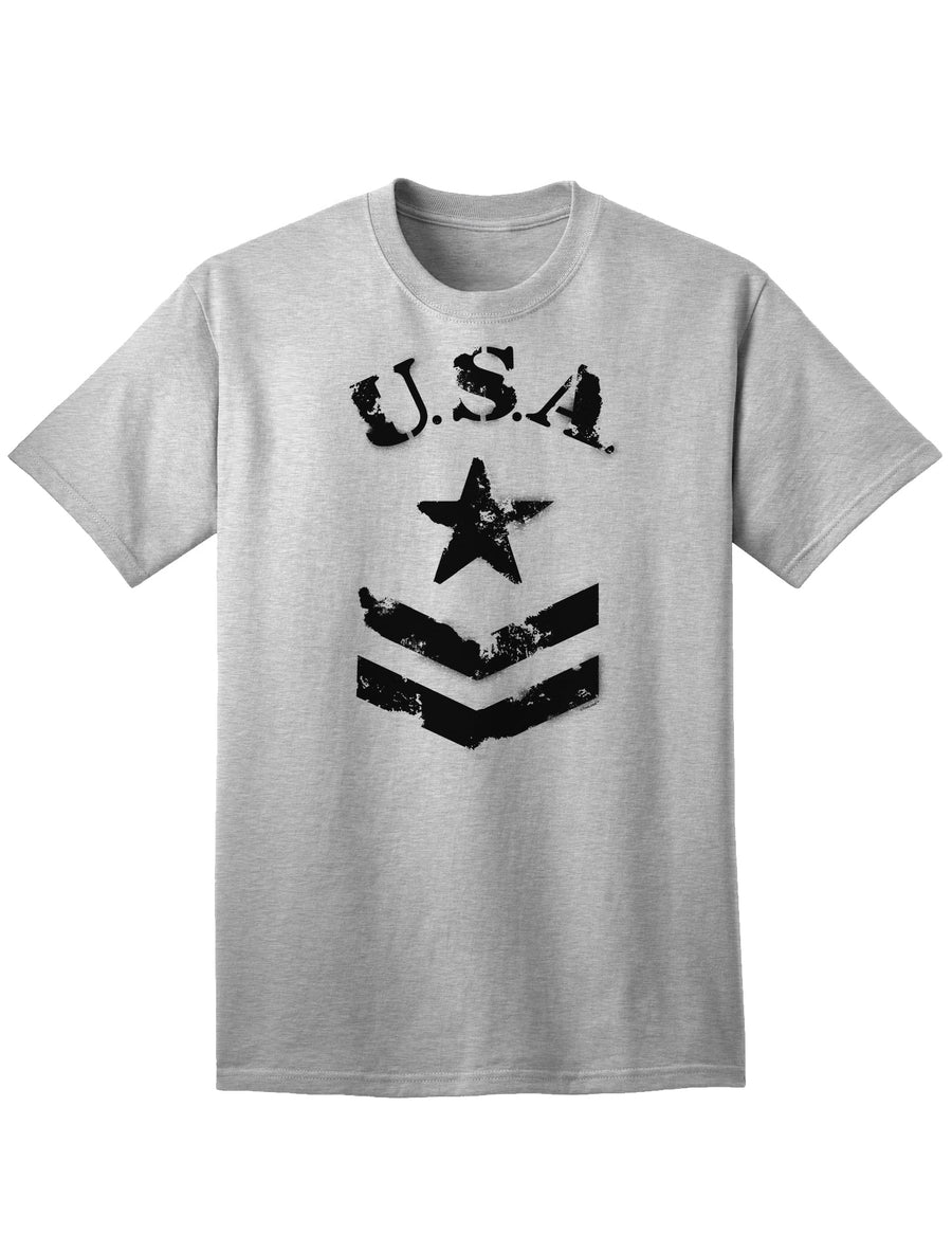 USA Military Star Stencil Logo Adult T-Shirt - A Patriotic Apparel Choice for Discerning Individuals-Mens T-shirts-TooLoud-White-Small-Davson Sales