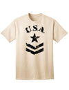 USA Military Star Stencil Logo Adult T-Shirt - A Patriotic Apparel Choice for Discerning Individuals-Mens T-shirts-TooLoud-Natural-Small-Davson Sales