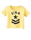 USA Military Star Stencil Logo Infant T-Shirt-Infant T-Shirt-TooLoud-Daffodil-Yellow-06-Months-Davson Sales
