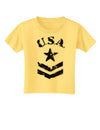 USA Military Star Stencil Logo Toddler T-Shirt-Toddler T-Shirt-TooLoud-Daffodil-Yellow-2T-Davson Sales