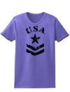 USA Military Star Stencil Logo Womens T-Shirt-Womens T-Shirt-TooLoud-Violet-X-Small-Davson Sales
