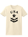 USA Military Star Stencil Logo Womens T-Shirt-Womens T-Shirt-TooLoud-Natural-X-Small-Davson Sales