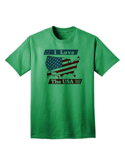 USA Pride Adult T-Shirt: Show Your Love for the United States-Mens T-shirts-TooLoud-Kelly-Green-Small-Davson Sales