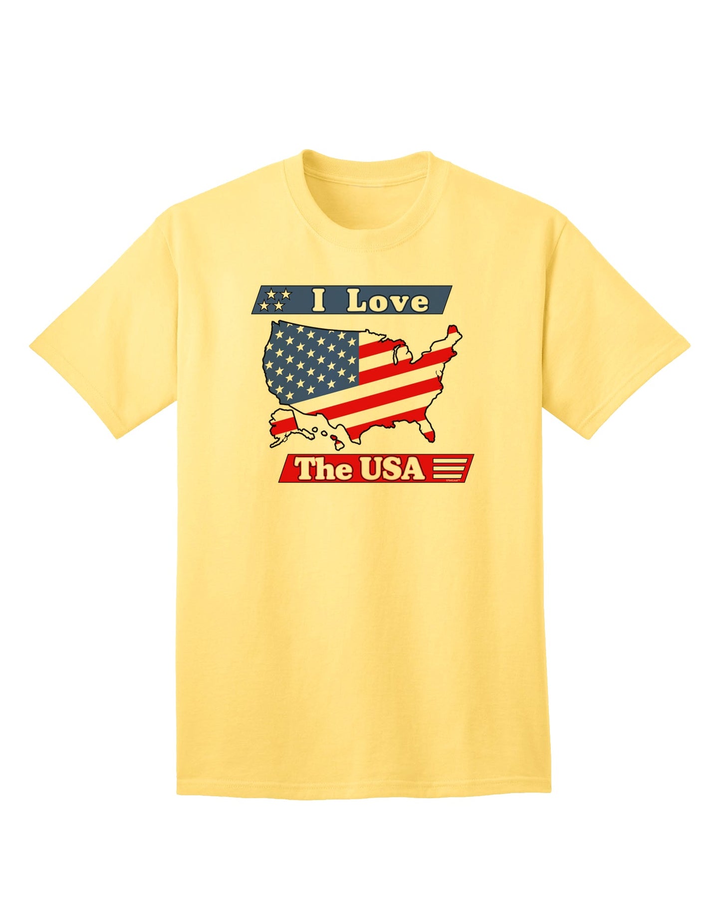USA Pride Adult T-Shirt: Show Your Love for the United States-Mens T-shirts-TooLoud-Yellow-Small-Davson Sales