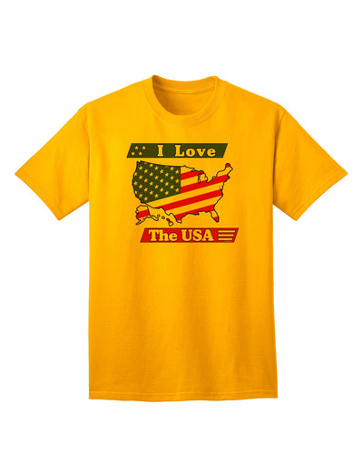 USA Pride Adult T-Shirt: Show Your Love for the United States-Mens T-shirts-TooLoud-Gold-Small-Davson Sales