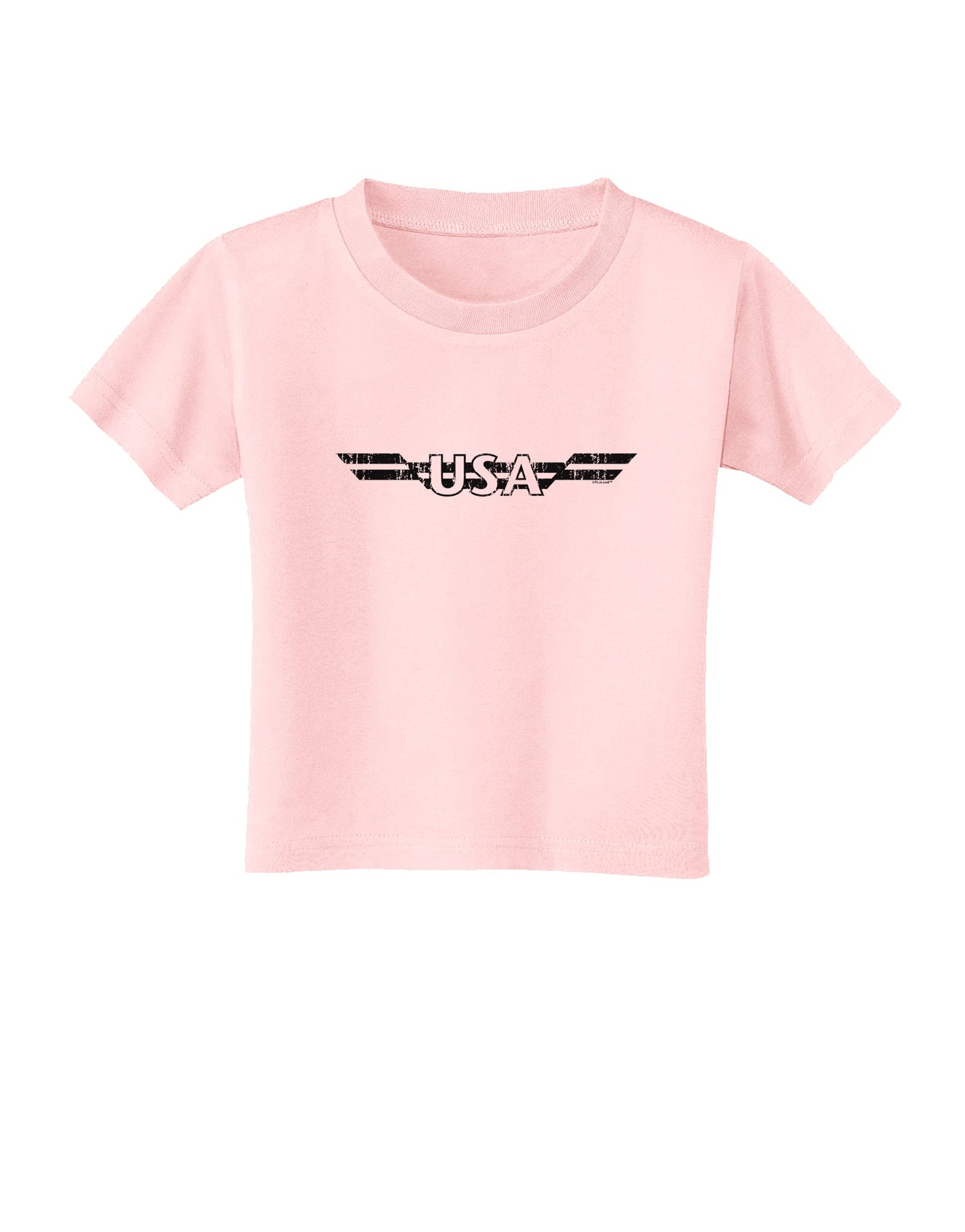 USA Stripes Monochrome Vintage Toddler T-Shirt-Toddler T-Shirt-TooLoud-Light-Pink-2T-Davson Sales