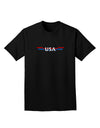USA Stripes Vintage Adult Dark T-Shirt-Mens T-Shirt-TooLoud-Black-Small-Davson Sales