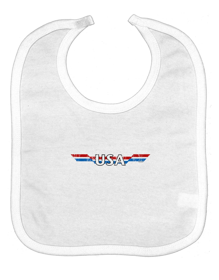 USA Stripes Vintage Baby Bib