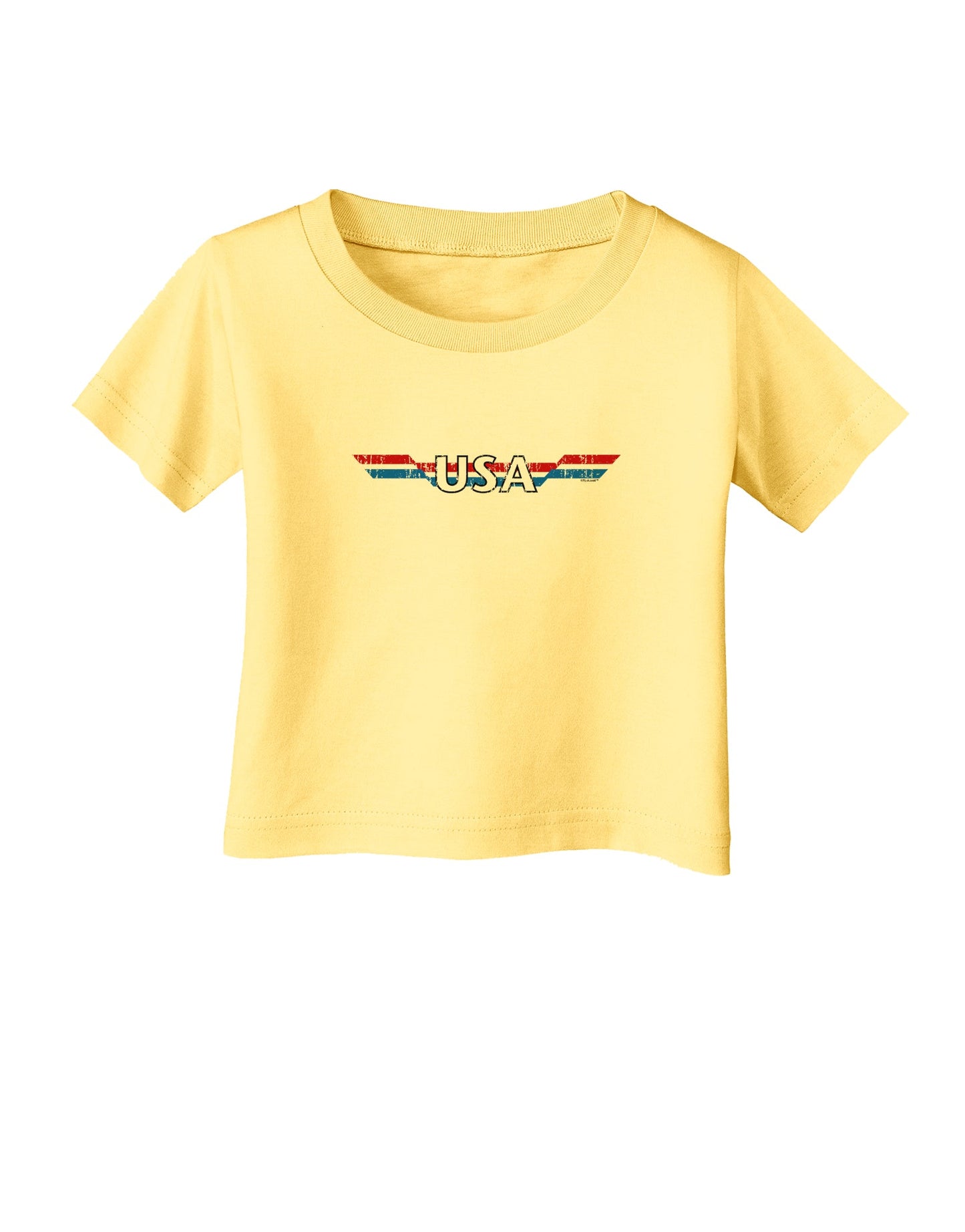 USA Stripes Vintage Infant T-Shirt-Infant T-Shirt-TooLoud-Daffodil-Yellow-06-Months-Davson Sales
