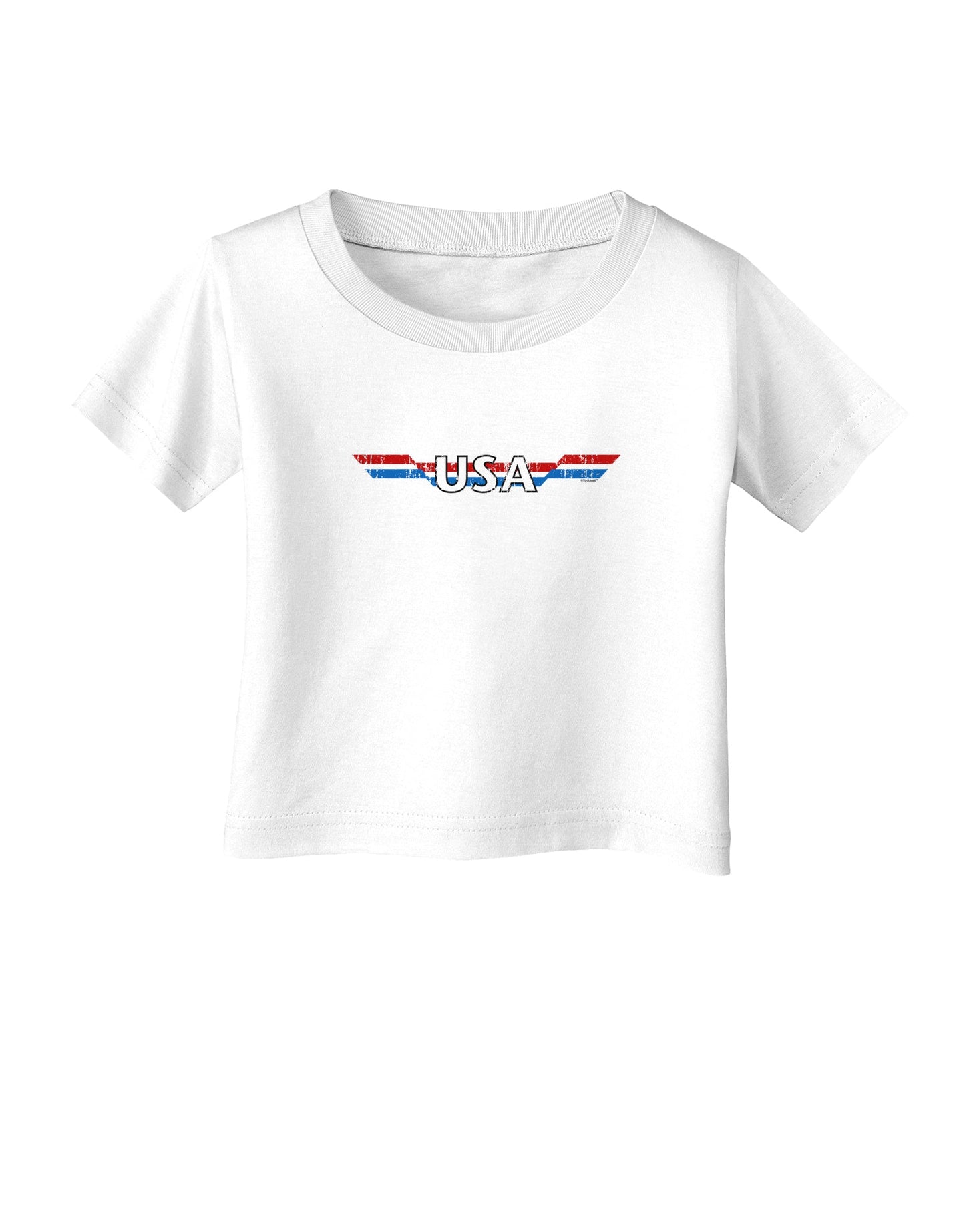 USA Stripes Vintage Infant T-Shirt-Infant T-Shirt-TooLoud-White-06-Months-Davson Sales