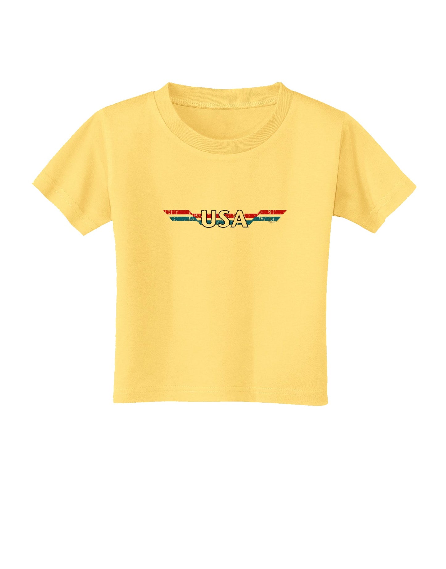 USA Stripes Vintage Toddler T-Shirt-Toddler T-Shirt-TooLoud-Daffodil-Yellow-2T-Davson Sales