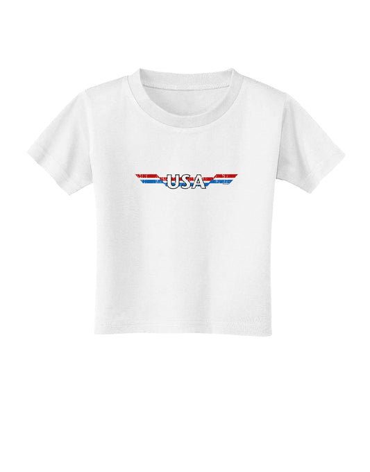 USA Stripes Vintage Toddler T-Shirt-Toddler T-Shirt-TooLoud-White-2T-Davson Sales