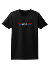 USA Stripes Vintage Womens Dark T-Shirt-TooLoud-Black-X-Small-Davson Sales