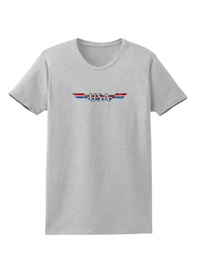 USA Stripes Vintage Womens T-Shirt-Womens T-Shirt-TooLoud-AshGray-X-Small-Davson Sales