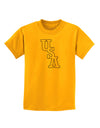 USA Text Childrens T-Shirt-Childrens T-Shirt-TooLoud-Gold-X-Small-Davson Sales