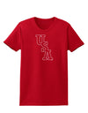 USA Text Womens Dark T-Shirt-TooLoud-Red-X-Small-Davson Sales