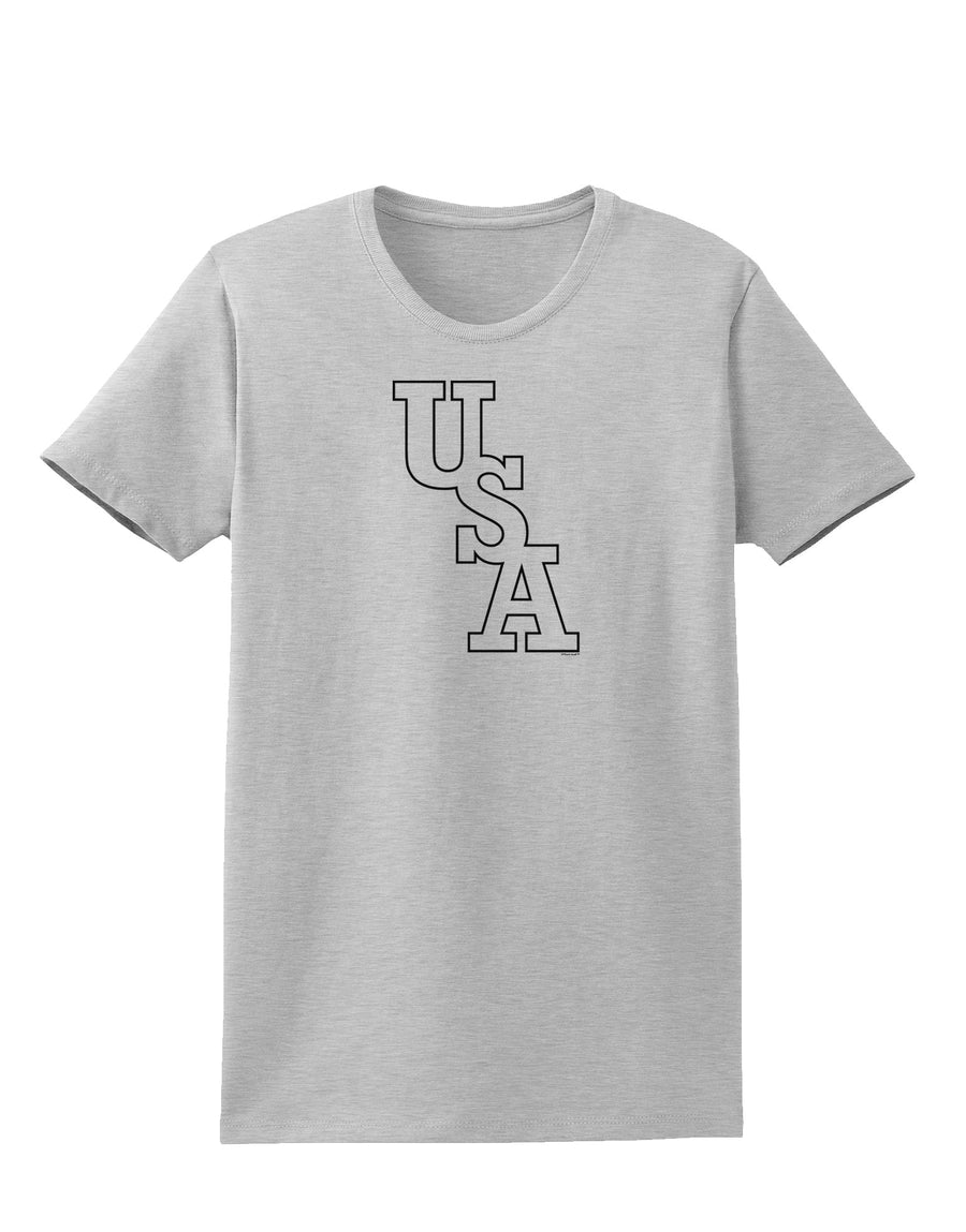 USA Text Womens T-Shirt-Womens T-Shirt-TooLoud-White-X-Small-Davson Sales