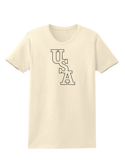 USA Text Womens T-Shirt-Womens T-Shirt-TooLoud-Natural-X-Small-Davson Sales