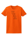 USA Text Womens T-Shirt-Womens T-Shirt-TooLoud-Orange-X-Small-Davson Sales