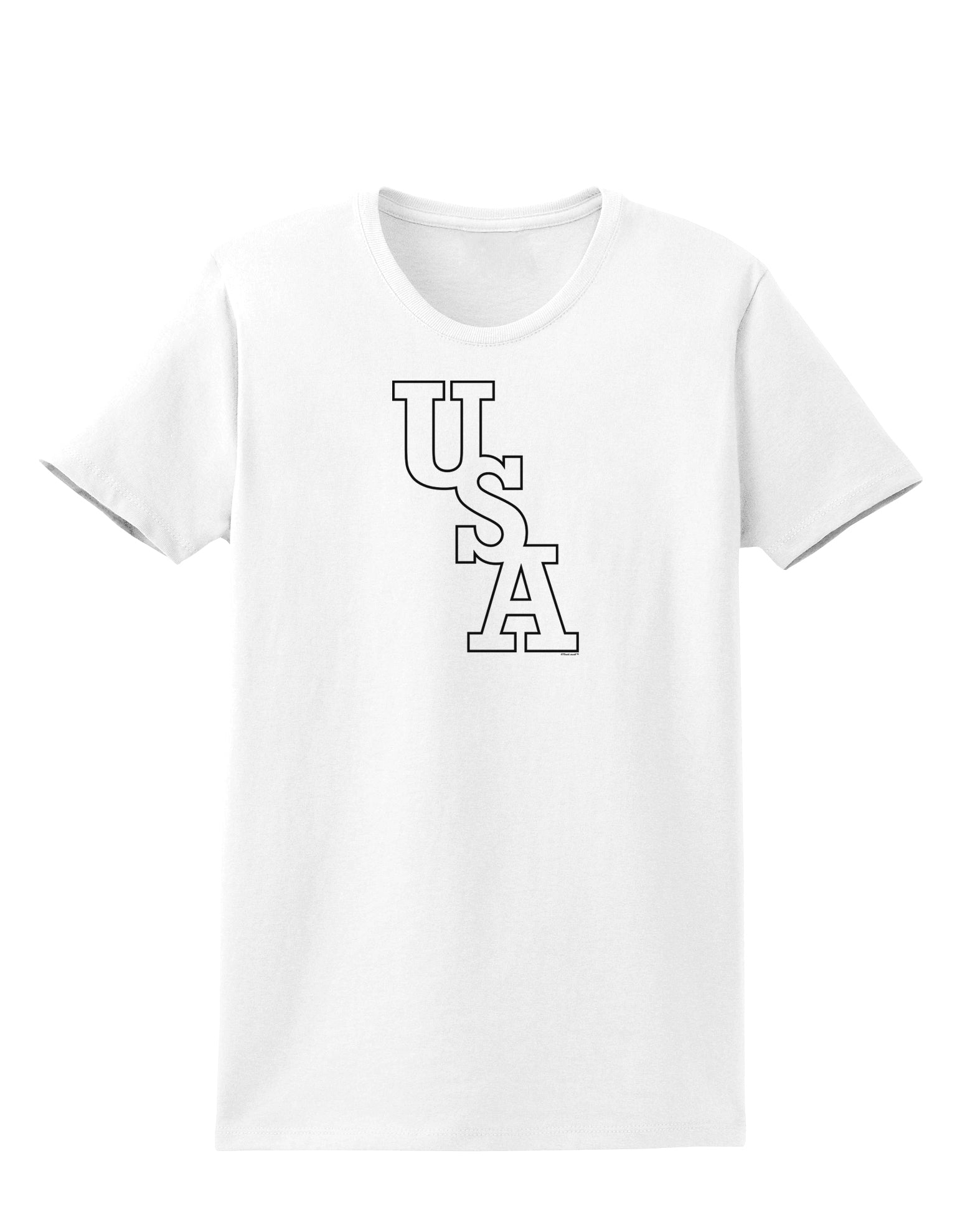 USA Text Womens T-Shirt-Womens T-Shirt-TooLoud-White-X-Small-Davson Sales
