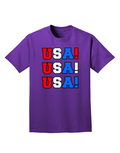 USA! USA! USA! Adult Dark T-Shirt-Mens T-Shirt-TooLoud-Purple-Small-Davson Sales