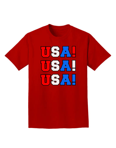 USA! USA! USA! Adult Dark T-Shirt-Mens T-Shirt-TooLoud-Red-Small-Davson Sales