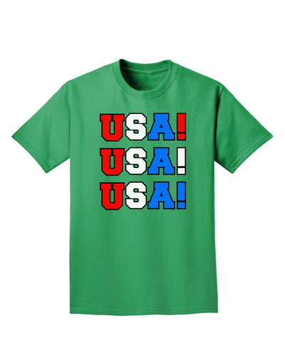 USA! USA! USA! Adult Dark T-Shirt-Mens T-Shirt-TooLoud-Kelly-Green-Small-Davson Sales