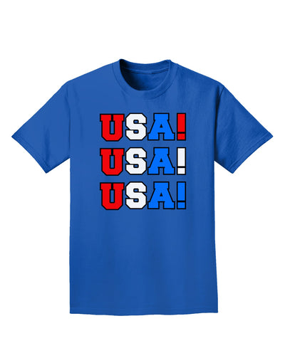 USA! USA! USA! Adult Dark T-Shirt-Mens T-Shirt-TooLoud-Royal-Blue-Small-Davson Sales
