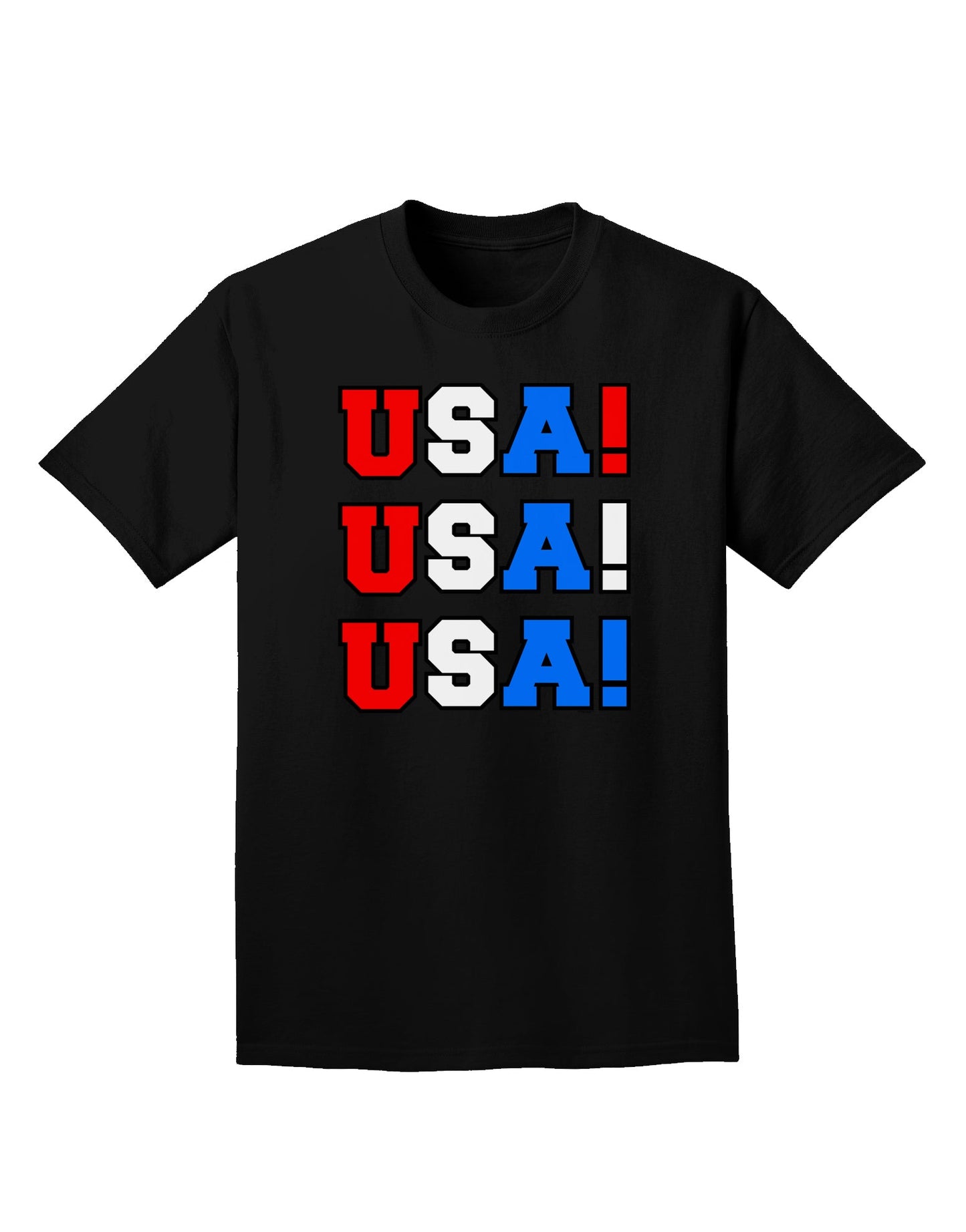 USA! USA! USA! Adult Dark T-Shirt-Mens T-Shirt-TooLoud-Black-Small-Davson Sales