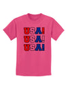 USA! USA! USA! Childrens T-Shirt-Childrens T-Shirt-TooLoud-Sangria-X-Small-Davson Sales