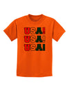 USA! USA! USA! Childrens T-Shirt-Childrens T-Shirt-TooLoud-Orange-X-Small-Davson Sales