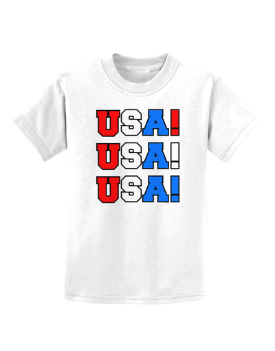 USA! USA! USA! Childrens T-Shirt-Childrens T-Shirt-TooLoud-White-X-Small-Davson Sales