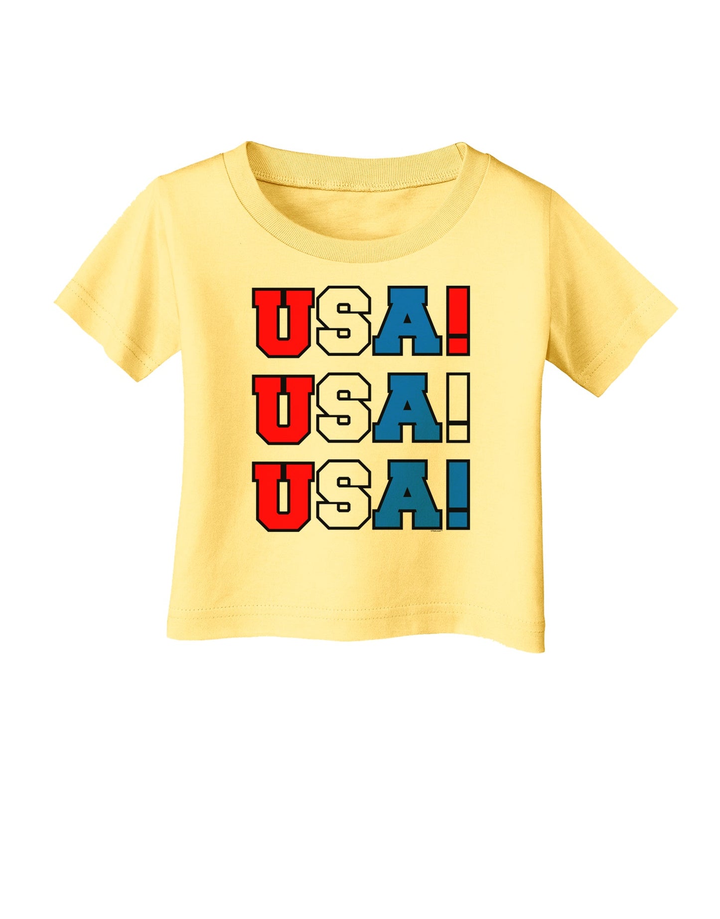 USA! USA! USA! Infant T-Shirt-Infant T-Shirt-TooLoud-Daffodil-Yellow-06-Months-Davson Sales