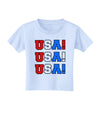 USA! USA! USA! Toddler T-Shirt-Toddler T-Shirt-TooLoud-Light-Blue-2T-Davson Sales