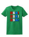 USA! USA! USA! Womens Dark T-Shirt-TooLoud-Kelly-Green-X-Small-Davson Sales