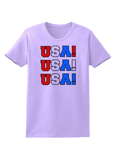 USA! USA! USA! Womens T-Shirt-Womens T-Shirt-TooLoud-Lavender-X-Small-Davson Sales