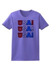 USA! USA! USA! Womens T-Shirt-Womens T-Shirt-TooLoud-Violet-X-Small-Davson Sales