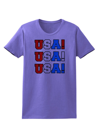 USA! USA! USA! Womens T-Shirt-Womens T-Shirt-TooLoud-Violet-X-Small-Davson Sales