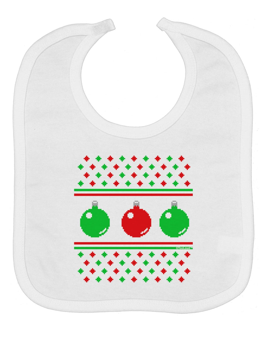 Ugly Christmas Sweater Ornaments Baby Bib