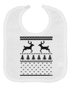 Ugly Christmas Sweater Reindeer Pattern Baby Bib